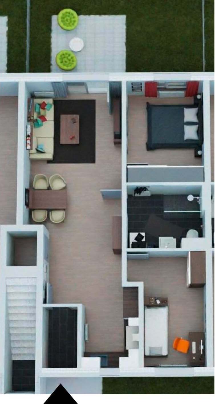 3-Zimmer-Wohnung mit barrierefreiem Zugang — Grundriss