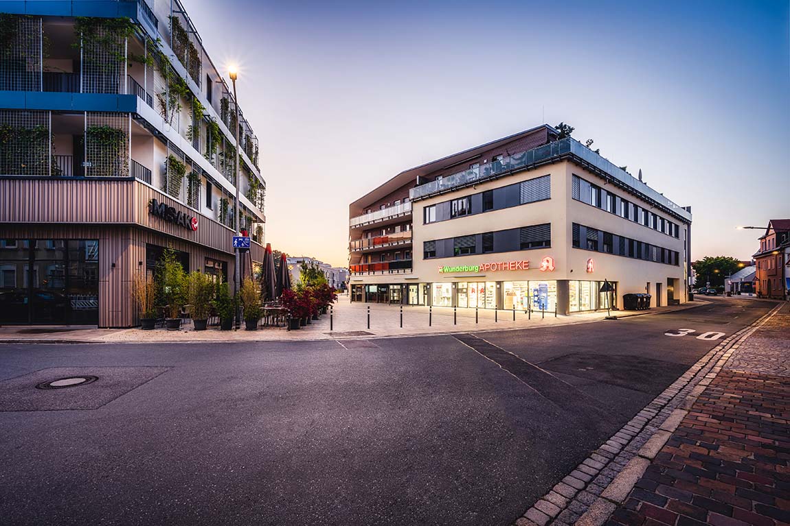Wohn- und Geschäftshäuser in der Wunderburg, realisiert durch die STADTBAU BAMBERG